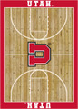 Utah Utes Courtside Area Rug