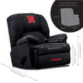 Nebraska Cornhuskers Black GM Recliner