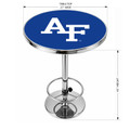 Air Force Falcons Logo Chrome Pub Table
