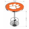 Clemson Tigers Logo Chrome Pub Table