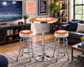 Clemson Tigers Logo Chrome Pub Table