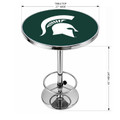 Michigan State Spartans Logo Chrome Pub Table