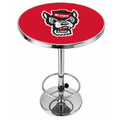 North Carolina State Wolfpack Logo Chrome Pub Table