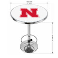 Nebraska Cornhuskers Logo Chrome Pub Table
