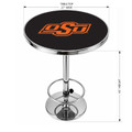 Oklahoma State Cowboys Logo Chrome Pub Table