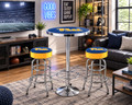 Pittsburgh Panthers Logo Chrome Pub Table