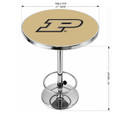 Purdue Boilermakers  Logo Chrome Pub Table