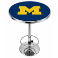 Michigan Wolverines Logo Chrome Pub Table
