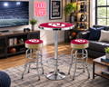 Oklahoma Sooners Logo Chrome Pub Table