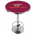 Virginia Tech Hokies Logo Chrome Pub Table