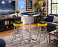 West Virginia Mountaineers Logo Chrome Pub Table