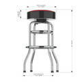 Cincinnati Bearcats Chrome Bar Stool