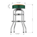 Miami Hurricanes Chrome Bar Stool