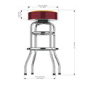 Minnesota Golden Gophers Chrome Bar Stool