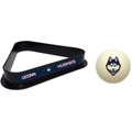 UConn Huskies Cue Ball & 8 Ball Billiard Rack