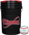 Diamond 6 Gallon Ball Bucket with 30 DOL-A OL Baseballs