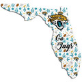 Jacksonville Jaguars 24" Floral State Sign