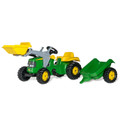 rollyKid John Deere Pedal Tractor with Trailer