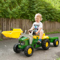rollyKid John Deere Pedal Tractor with Trailer