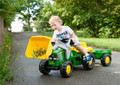 rollyKid John Deere Pedal Tractor with Trailer
