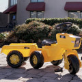 rollyTrac CAT 3-Wheeled Pedal Tractor with Trailer
