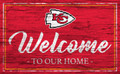 Kansas City Chiefs Team Color Welcome Sign