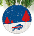 Buffalo Bills Snow Scene Ornament