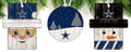 Dallas Cowboys 3-Pack Christmas Ornament Set