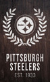 Pittsburgh Steelers 11" x 19" Laurel Wreath Sign
