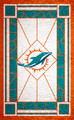 Miami Dolphins 11" x 19" Stained Glass Sign