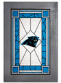 Carolina Panthers Stained Glass with Frame