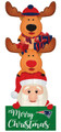 New England Patriots 31" Santa Stack Leaner