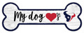 Houston Texans 6" x 12" Dog Bone Sign