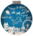 Detroit Lions 12" Christmas Village Wall Art