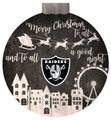 Las Vegas Raiders 12" Christmas Village Wall Art
