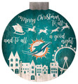 Miami Dolphins 12" Christmas Village Wall Art