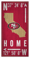 San Francisco 49ers 6" x 12" Coordinates Sign