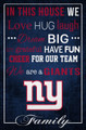 New York Giants 17" x 26" In This House Sign