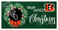 Cincinnati Bengals 6" x 12" Chalk Christmas Countdown Sign