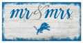 Detroit Lions Script Mr. & Mrs. Sign
