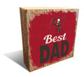 Tampa Bay Buccaneers Best Dad 6" x 6" Block