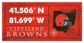 Cleveland Browns Horizontal Coordinate 6" x 12" Sign
