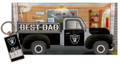 Las Vegas Raiders Best Dad Key Chain Combo Set