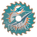 Miami Dolphins 12" Rustic Circular Saw Sign