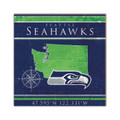 Seattle Seahawks Coordinates 10" x 10" Sign