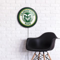 Colorado State Rams Round Slimline Lighted Wall Sign