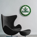 Colorado State Rams Bottle Cap Wall Clock