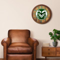 Colorado State Rams "Faux" Barrel Top Wall Clock