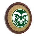 Colorado State Rams "Faux" Barrel Framed Cork Board
