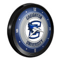 Creighton Bluejays Ribbed Frame Wall Clock